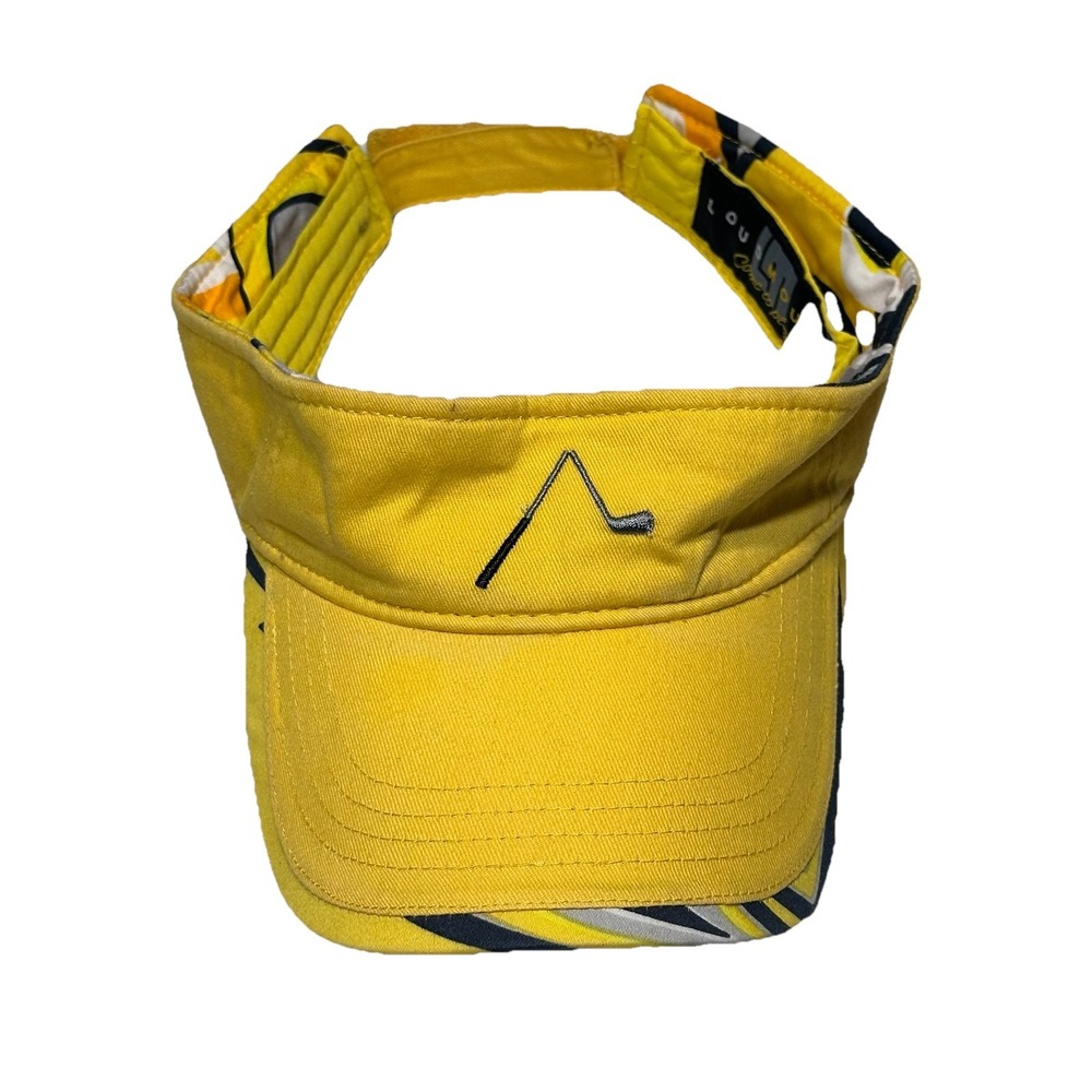 Loud Mouth Golf  Visor Yellow 100% Cotton Embroidered Logo